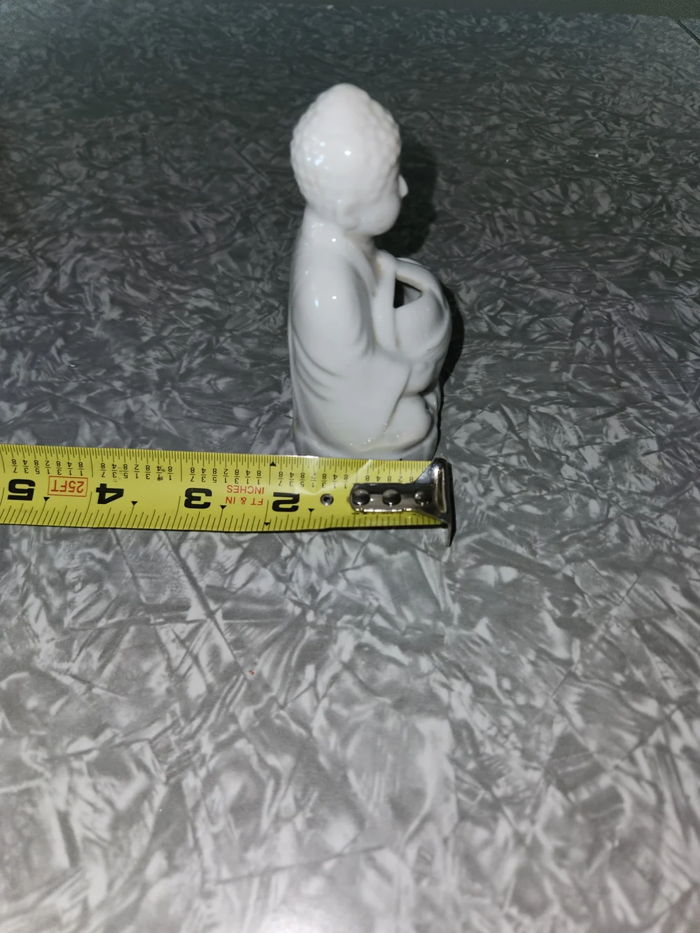 Source Unknown White Ceramic Buddha Candle Holder
